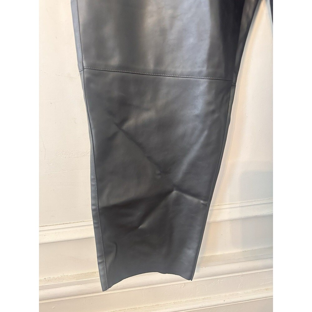 NWT Old Navy Women’s Faux Leather High Rise Billie Straight Leg Pants Large - Picture 6 of 13